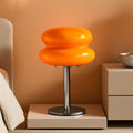 Mushroom Table Lamp Orange Dimmable Glass Nightstand