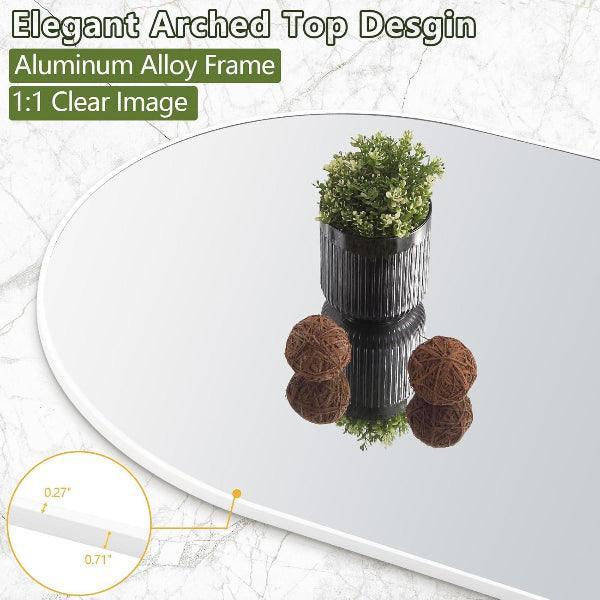 MELOMOIR Oversized Floor Mirror, Free Standing Leaning or Hanging, Suitable for Bedroom Living Room Home Gym Cloakroom, Thin Aluminum Frame, Tempered Glass, White