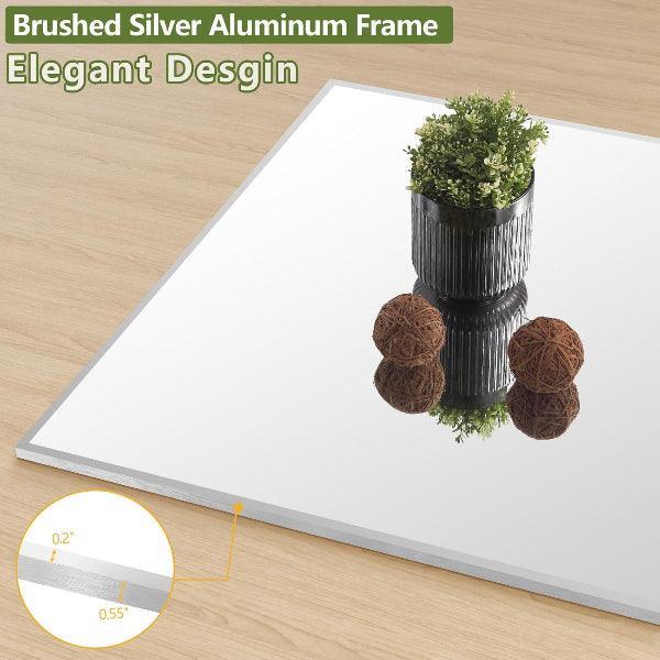 MELOMOIR Oversized Floor Mirror, Free Standing Leaning or Hanging, Suitable for Bedroom Living Room Home Gym Cloakroom, Thin Aluminum Frame, Tempered Glass, Silver