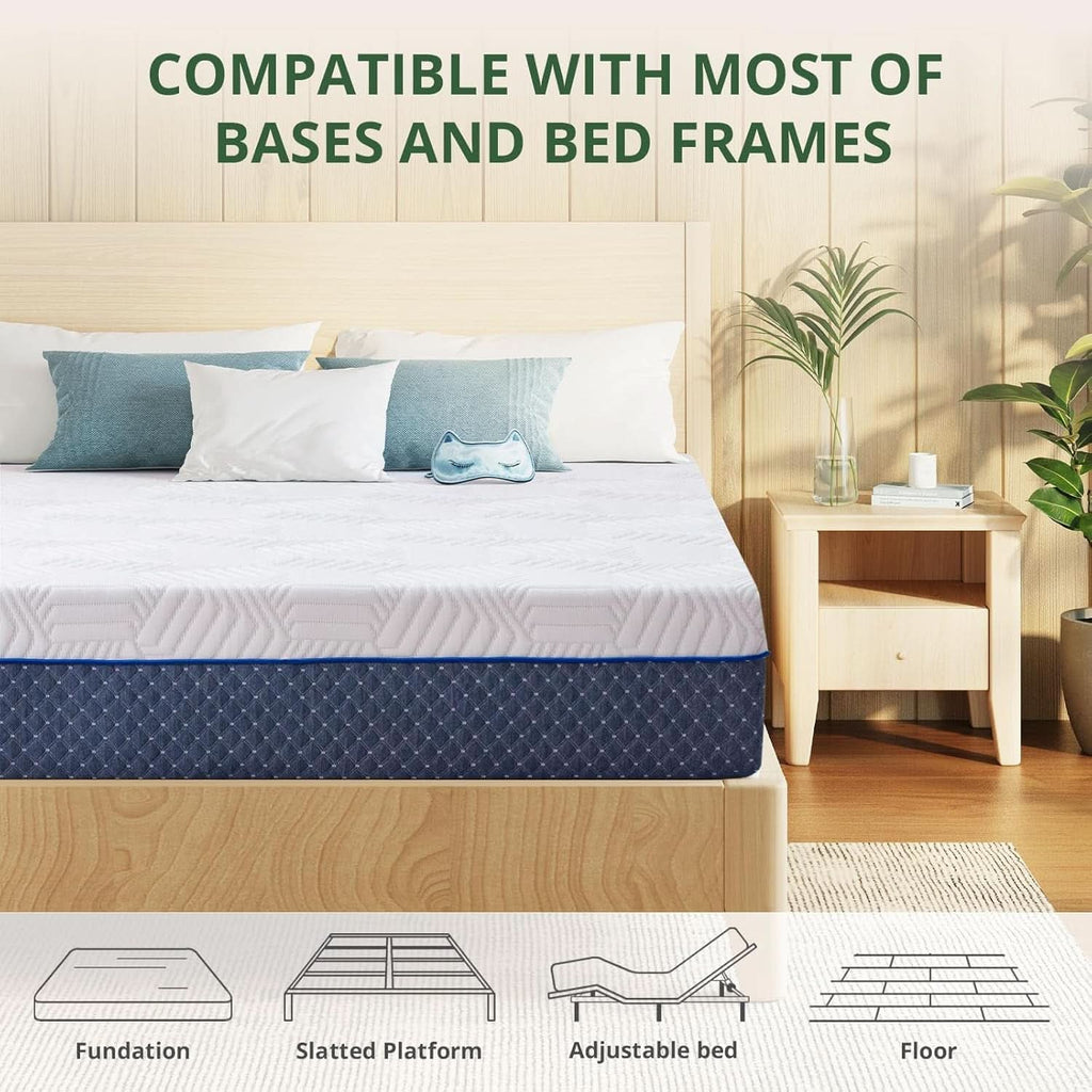 12 Inch King Size Gel Memory Foam Mattress in Box