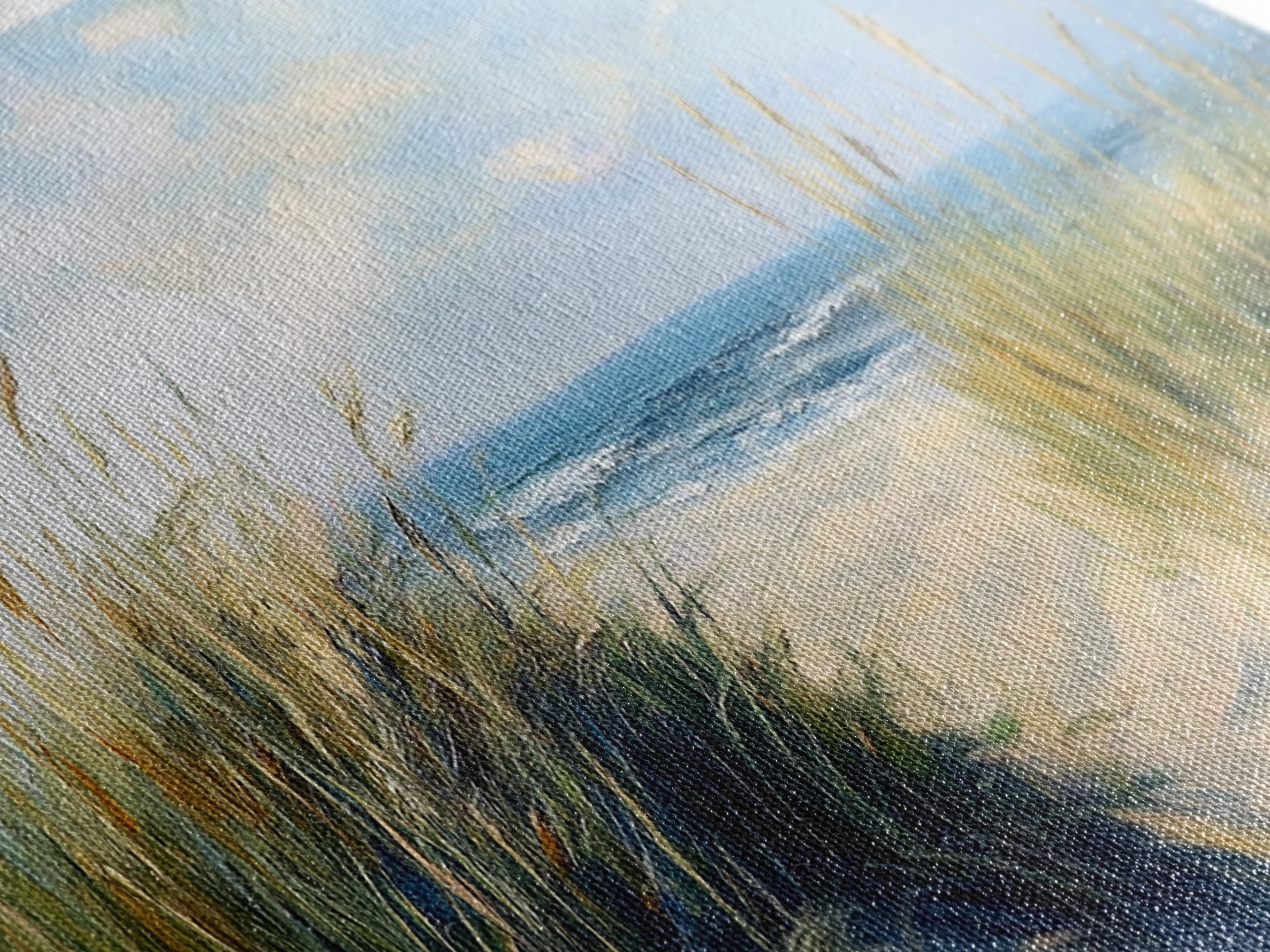 Beach Dunes, Coastal Landscape, Ocean Shore Painting, Beach Art, Home Decor, Bedroom Wall Art, Canvas Print, Framed Canvas Print