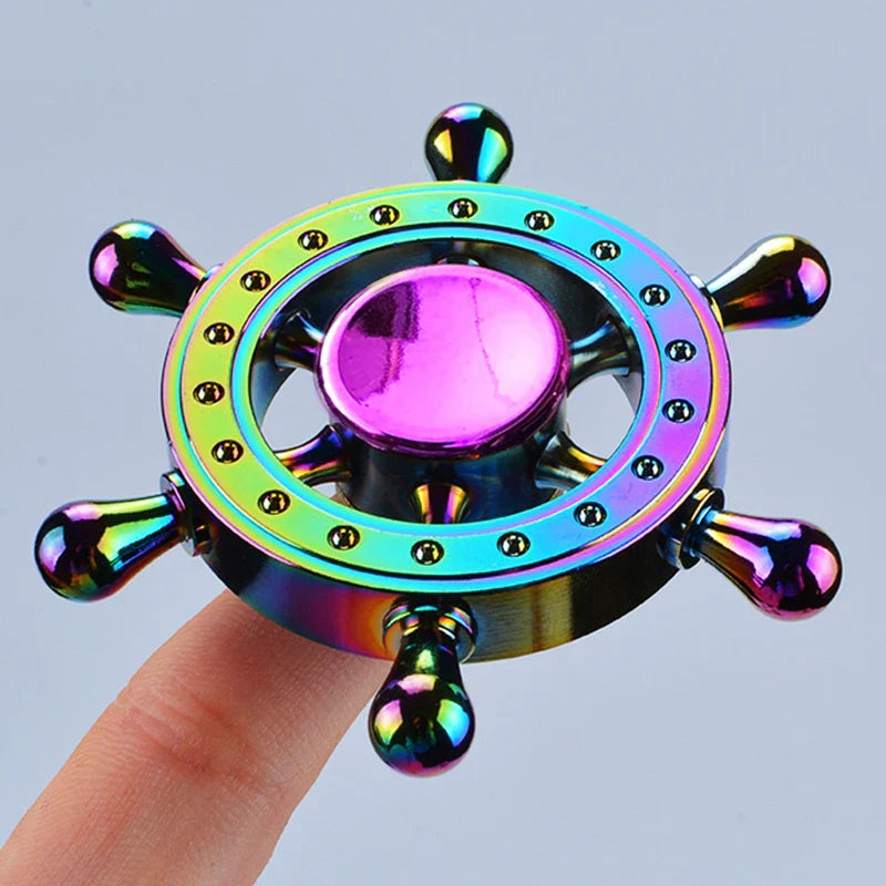Metal Rainbow Fidget Spinner Toy for Stress Relief