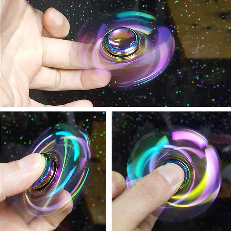 Metal Rainbow Fidget Spinner Toy for Stress Relief