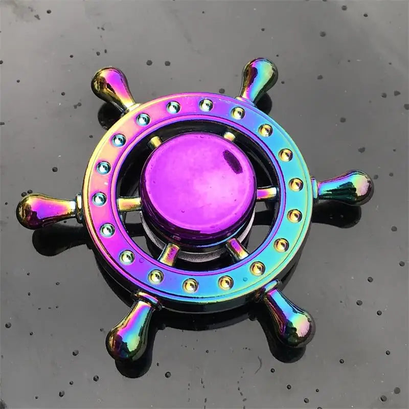 Metal Rainbow Fidget Spinner Toy for Stress Relief