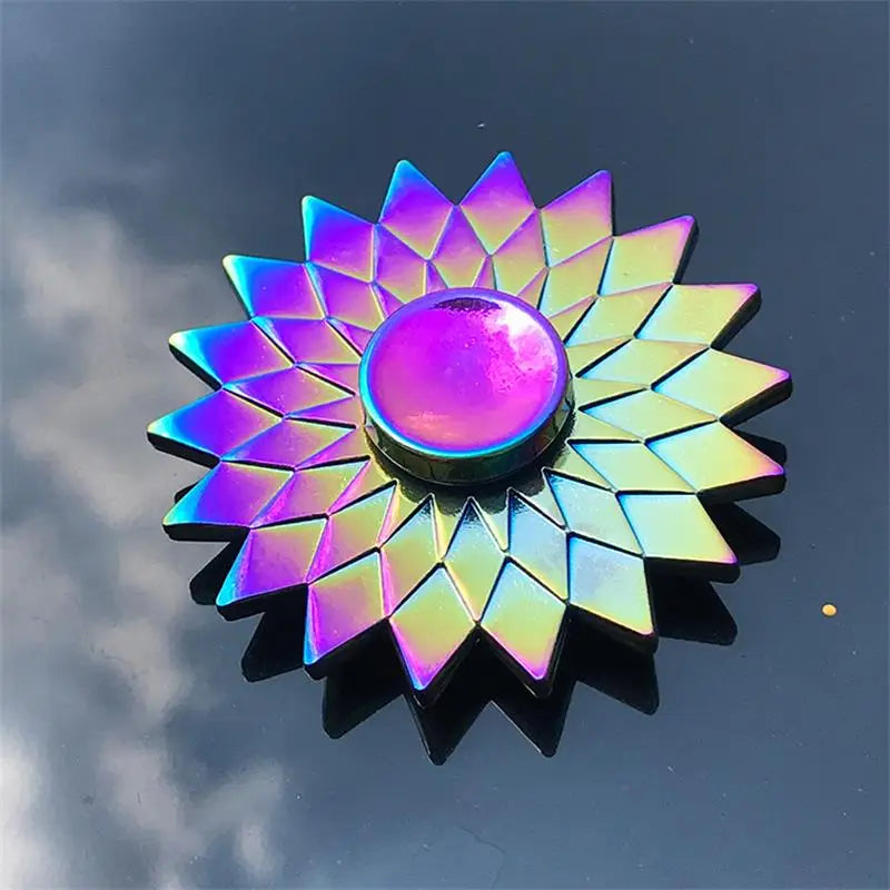 Metal Rainbow Fidget Spinner Toy for Stress Relief